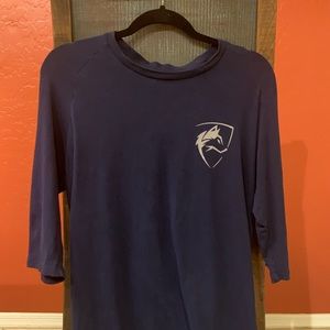 Alphalete Large Blue Steele 3/4 Sleeve Shirt